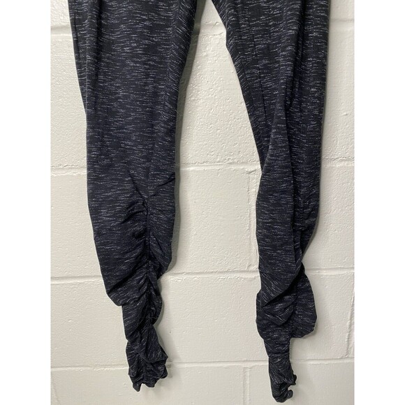 HARDTAIL FOREVER  Ruched Leg Fitness Pants Yoga Legging Size Medium Black Marble - Picture 4 of 9